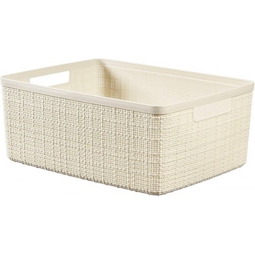 Accessori bagno Contenitore jute medium basket bianco