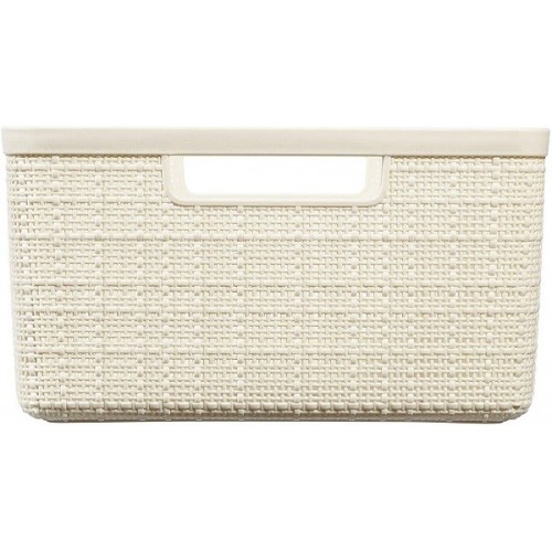 Accessori bagno Contenitore jute medium basket bianco