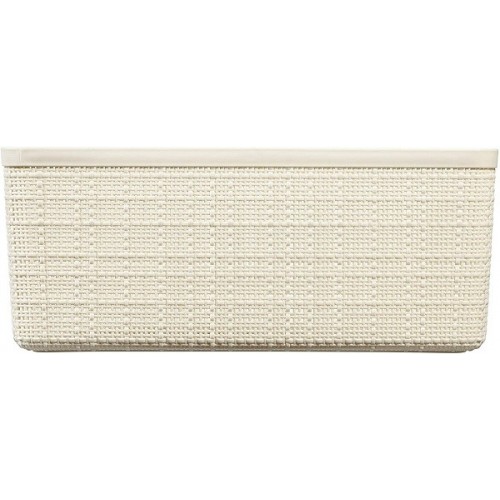 Accessori bagno Contenitore jute medium basket bianco
