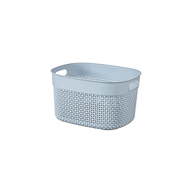 Cesti portabiancheria Contenitore kis filo baskets XS stone blu cm23,5x17,5x12h Cesti portabiancheria Contenitore kis filo baskets XS stone blu cm23,5x17,5x12h