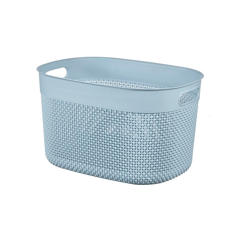 Cesti portabiancheria Contenitore kis filo baskets L stone blu cm22x38x28,5h