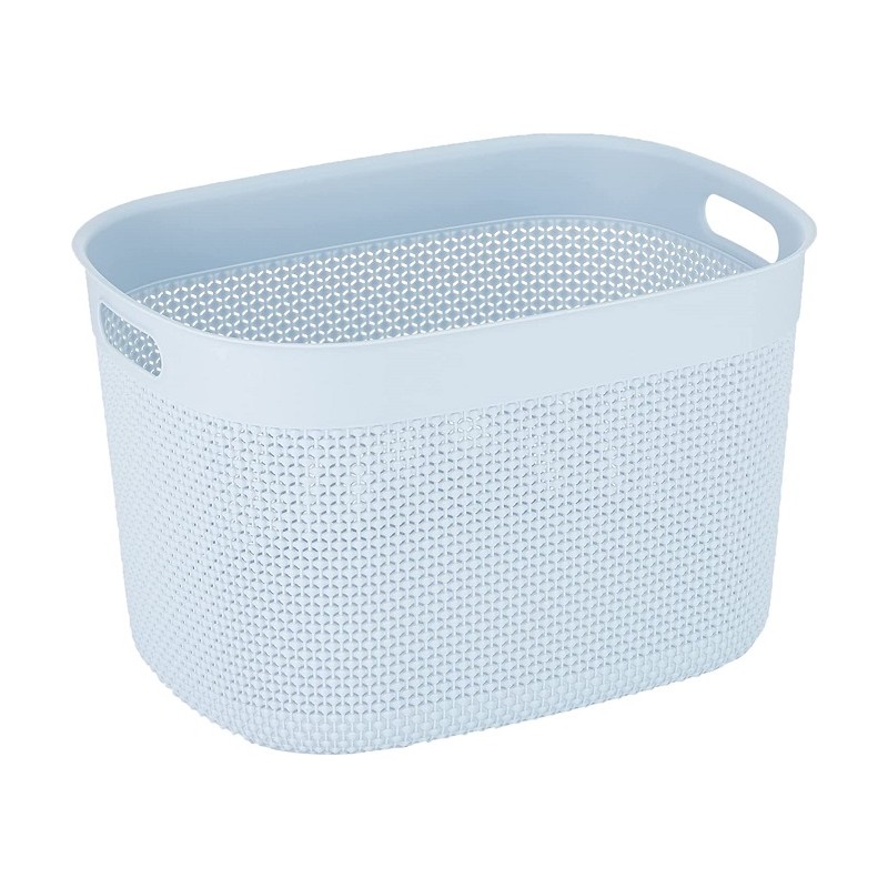 Cesti portabiancheria Contenitore kis filo baskets XL stone blu cm44x33x27h