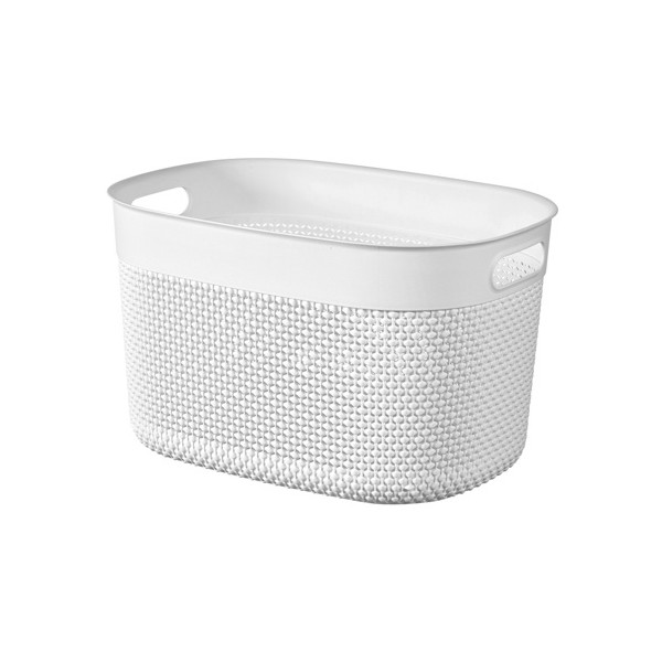 Cesti portabiancheria Contenitore kis filo baskets L bianco cm38x29x22h