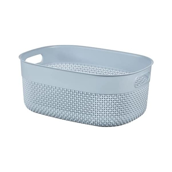 Accessori bagno Contenitore filo basket M stone blu cm38x29x15h