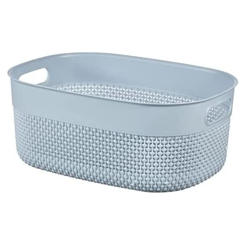Accessori bagno Contenitore filo basket M stone blu cm38x29x15h