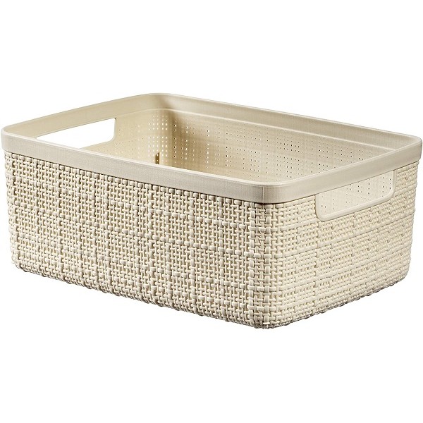 Accessori bagno Contenitore jute medium basket bianco cm26.5x20x10.5h