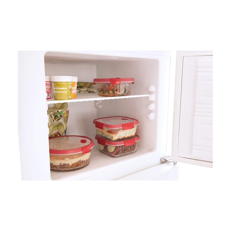 Utensili da cucina Contenitore Cibo in Vetro con Valvola Rosso cm15x20x7h Utensili da cucina Contenitore Cibo in Vetro con Valvola Rosso cm15x20x7h