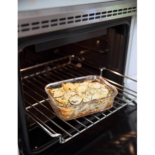 Utensili da cucina Contenitore Cibo in Vetro con Valvola Rosso cm15x20x7h