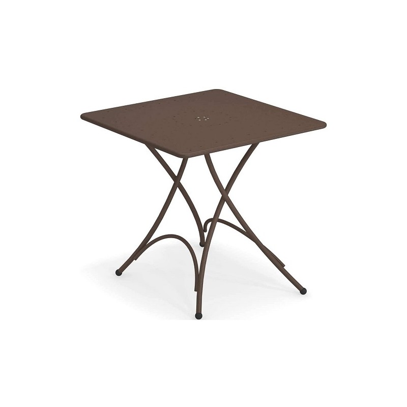 Tavoli da esterno Tavolo Pigalle Quadrato Pieghevole cm76x76 marrone india Tavoli da esterno Tavolo Pigalle Quadrato Pieghevole cm76x76 marrone india