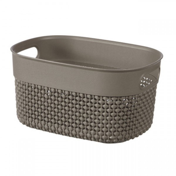 Cesti portabiancheria Contenitore filo basket XS cappuccino cm24x18x12h