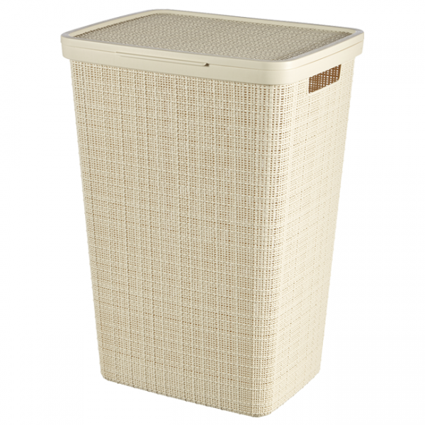 Cesti portabiancheria Portabiancheria jute laundry hamper bianco cm43x34x60