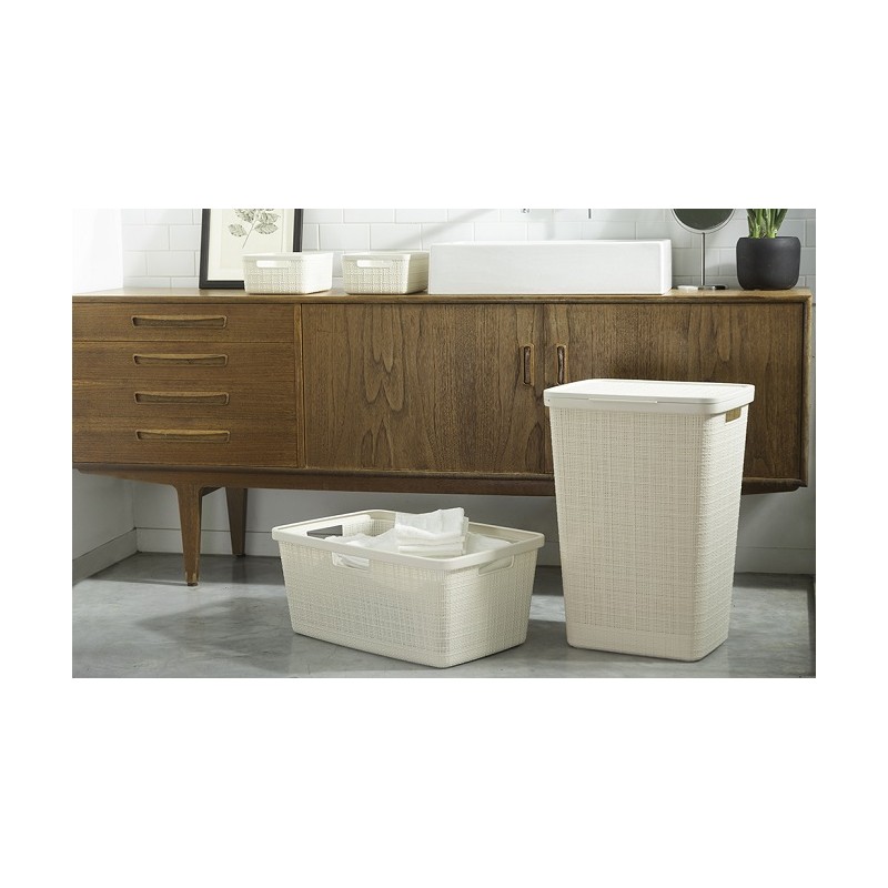 Cesti portabiancheria Portabiancheria jute basket bianco cm50x39x25h Cesti portabiancheria Portabiancheria jute basket bianco cm50x39x25h