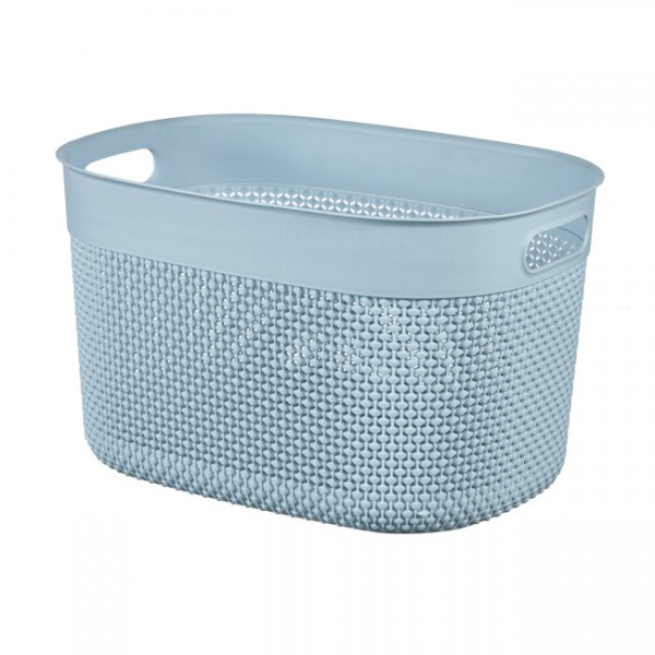 Cesti portabiancheria Contenitore filo basket S colore stone blu cm24x18x12h