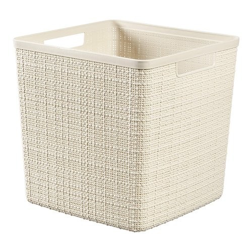 Cesti portabiancheria Contenitore jute cube colore bianco cm28X28X27H