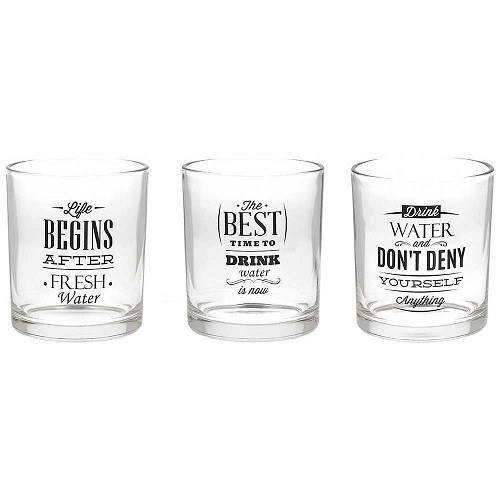 Bicchieri Set 3 bicchieri lets party acqua