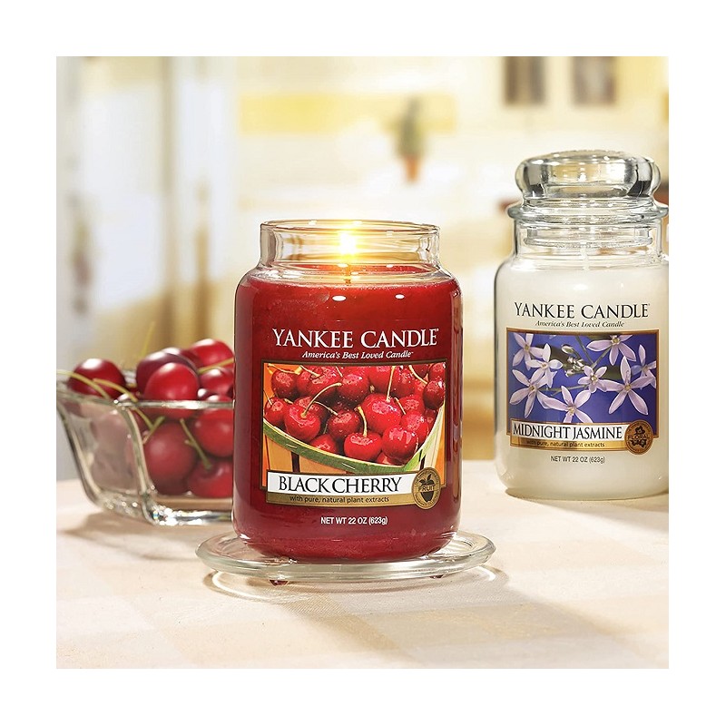 Complementi d arredo Candela profumata giara grande black cherry duratafino a 150 ore