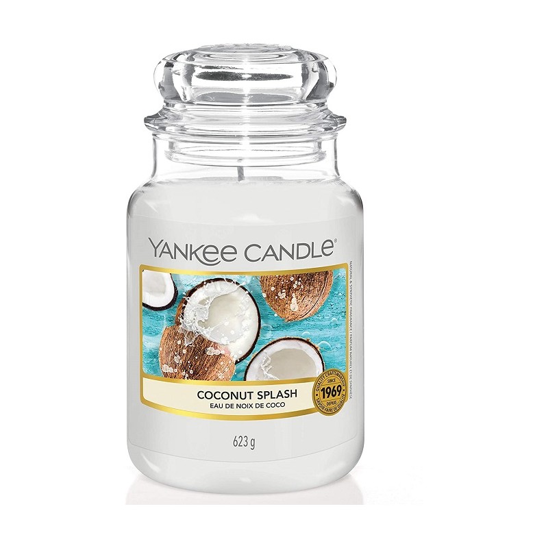 Complementi d arredo Candela profumata giara grande coconut splash durata fino a 150 ore