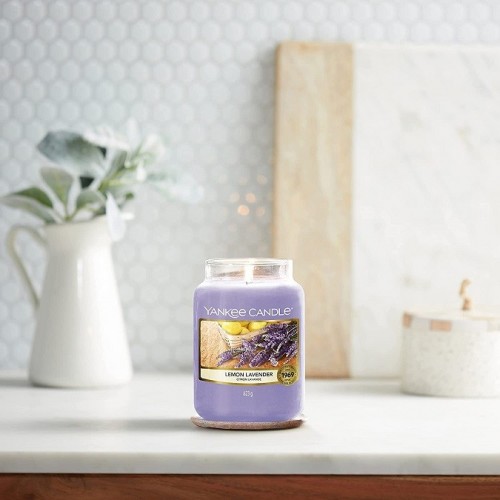 Complementi d arredo Candela profumata giara grande lavanda al limone durata fino a 150 ore