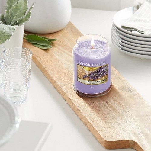 Complementi d arredo Candela profumata giara grande lavanda al limone durata fino a 150 ore