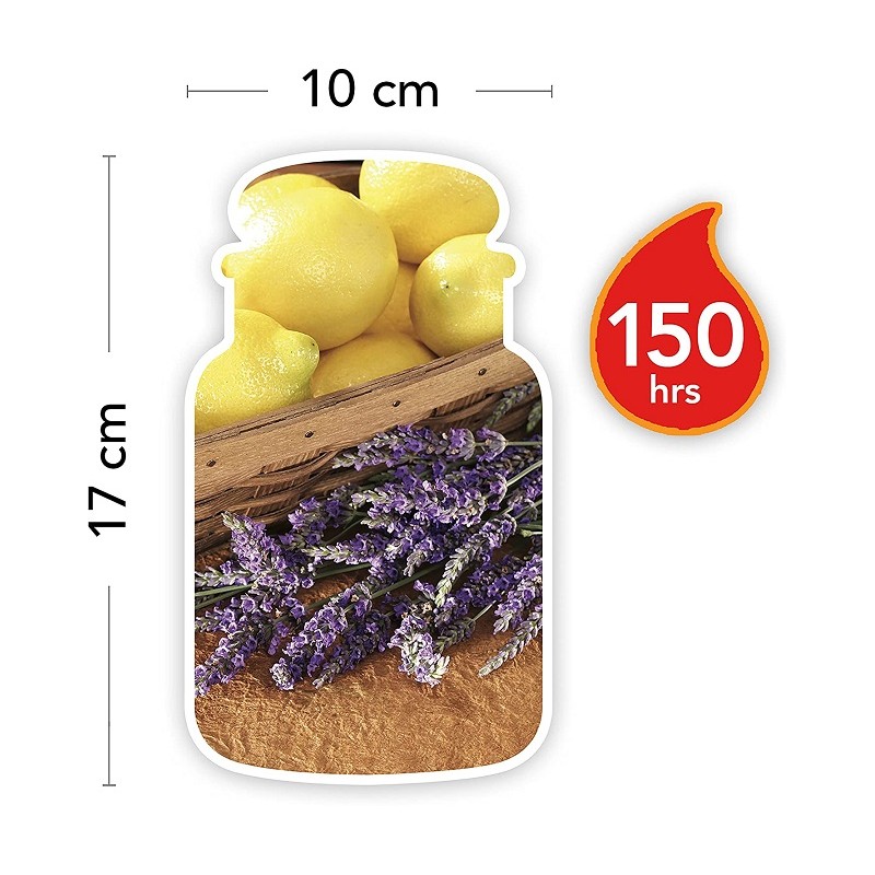 Complementi d arredo Candela profumata giara grande lavanda al limone durata fino a 150 ore