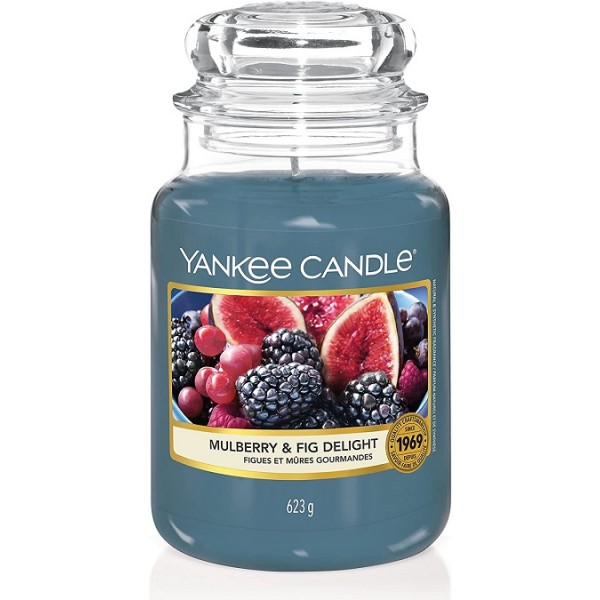 Complementi d arredo Candela profumata giara grande delizia alla mora e al fico durata fino a 150 ore