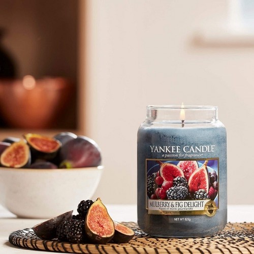 Complementi d arredo Candela profumata giara grande delizia alla mora e al fico durata fino a 150 ore