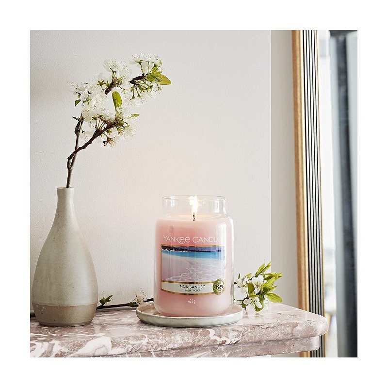 Complementi d arredo Candela profumata giara grande sabbie rosa fino a 150 ore