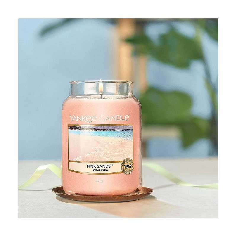Complementi d arredo Candela profumata giara grande sabbie rosa fino a 150 ore