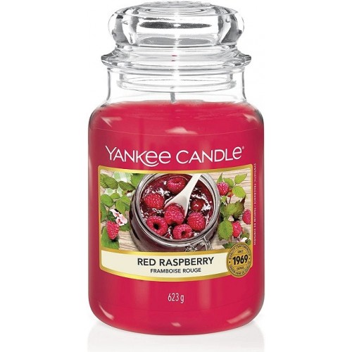Complementi d arredo Candela profumata giara grande lampone rosso  fino a 150 ore