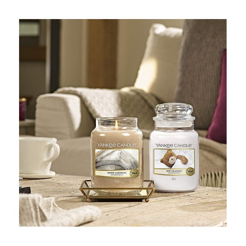 Complementi d arredo Candela profumata giara grande soft blanket fino a 150 ore