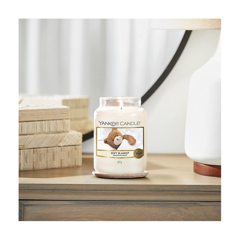 Complementi d arredo Candela profumata giara grande soft blanket fino a 150 ore