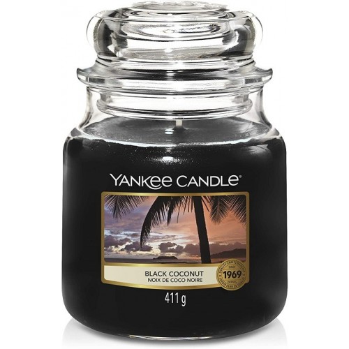 Complementi d arredo Candela profumata giara media black coconut fino a 75 ore