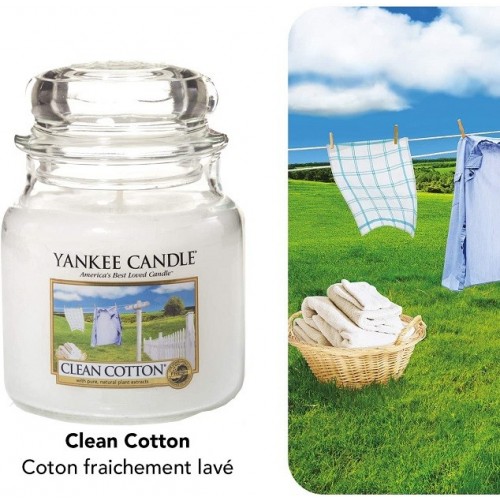 Complementi d arredo Candela profumata giara media clean cotton fino a 75 ore