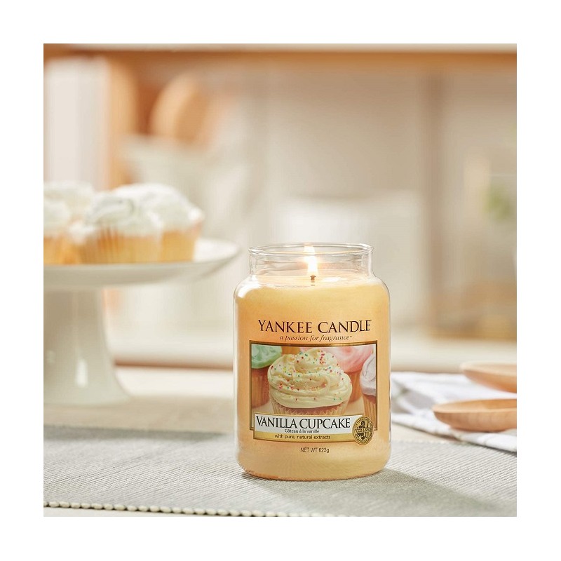 Candele profumate Candela profumata giara media vanilla cupcake fino a 75 ore