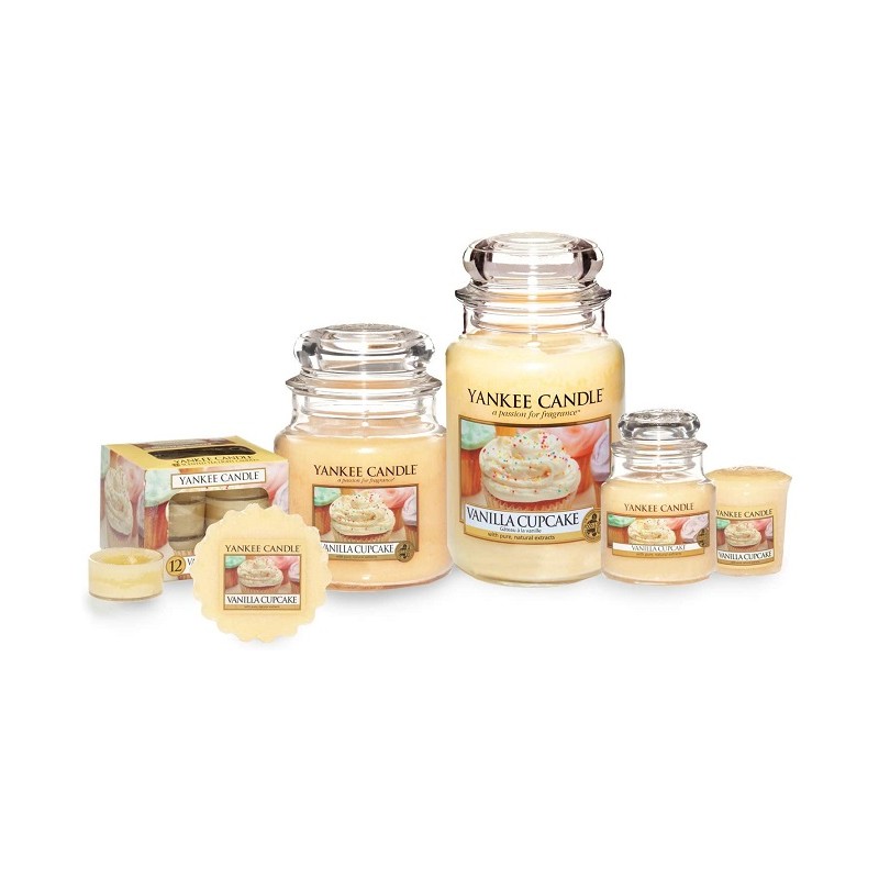 Candele profumate Candela profumata giara media vanilla cupcake fino a 75 ore